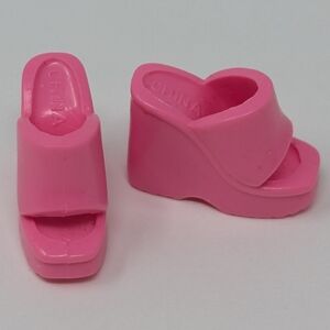 Barbie Doll Shoes Wedge Heel Sandals Pink China